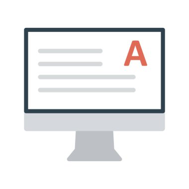 Renk Vektörü Simgesi Yazısı Kolayca düzenlenebilir