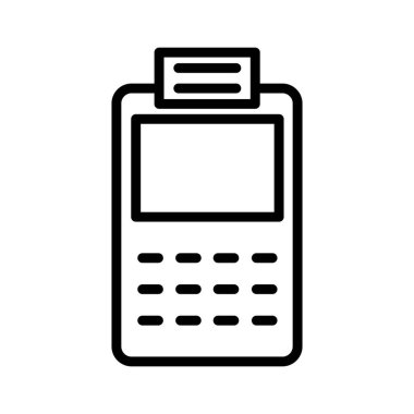 Kolayca düzenleyebilen veya düzenleyebilen kredi kartı makinesi vektör simgesi