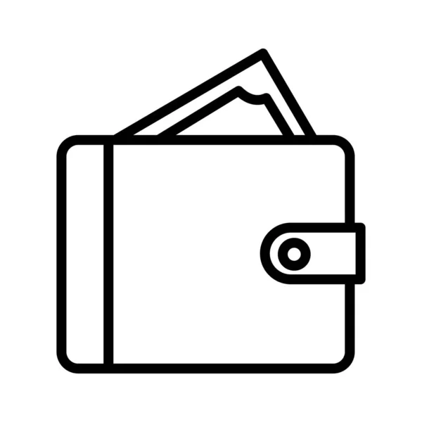 Wallet Vector Icono Que Puede Modificar Editar Fácilmente — Vector de stock