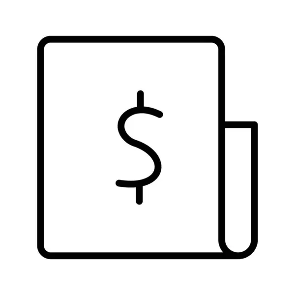 Bank Paper Vector Icon Which Can Easily Modify Edit — Stock Vector