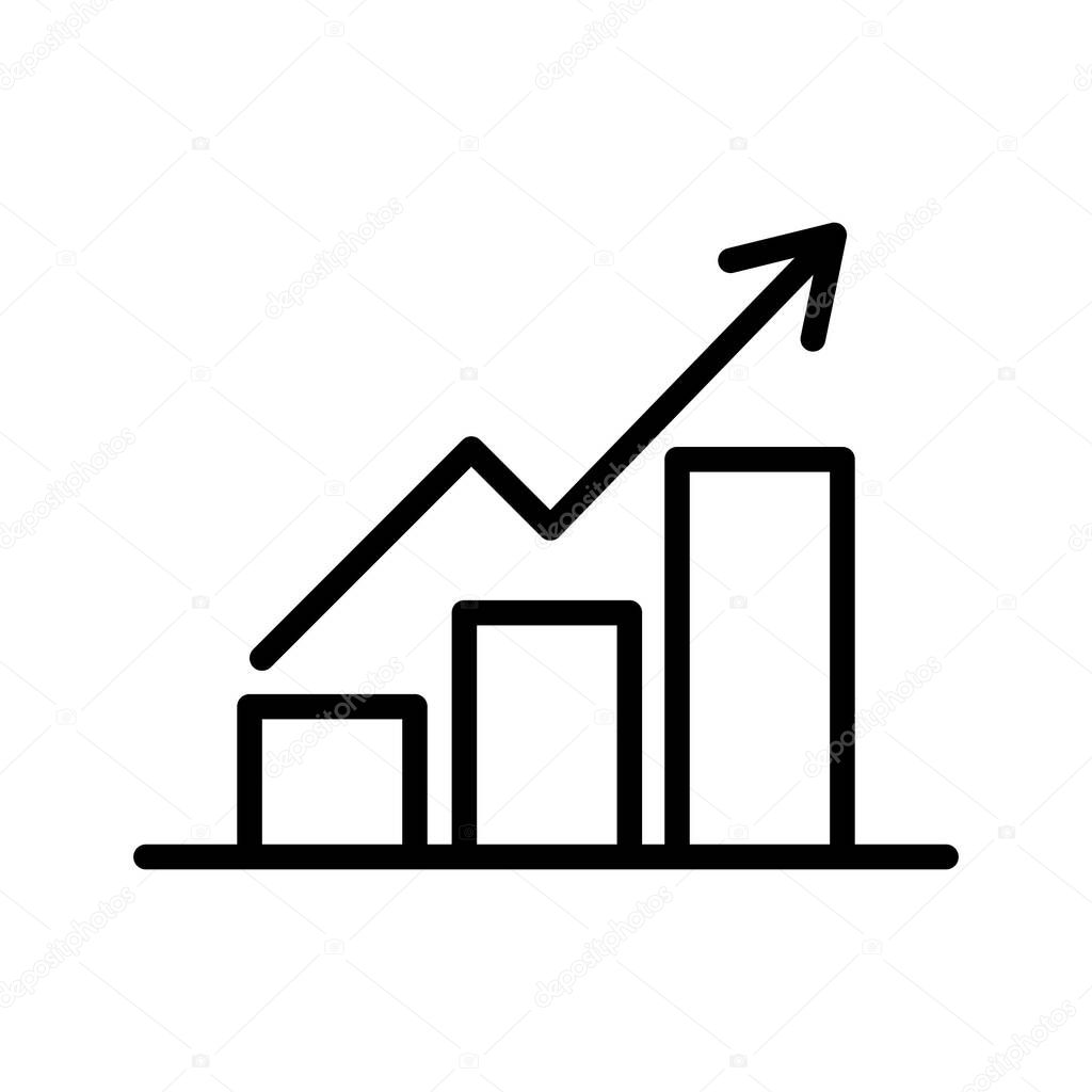 Business graph Vector icon which can easily modify or edit