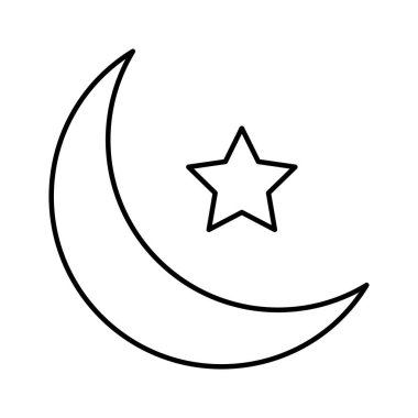 Hilal İzole Vektör simgesi kolayca değiştirilebilir ya da düzenlenebilir