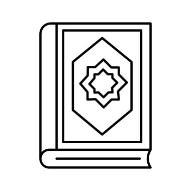 Kolayca değiştirilebilen ya da düzenlenebilen Kutsal Kur 'an izole edilmiş Vektör simgesi