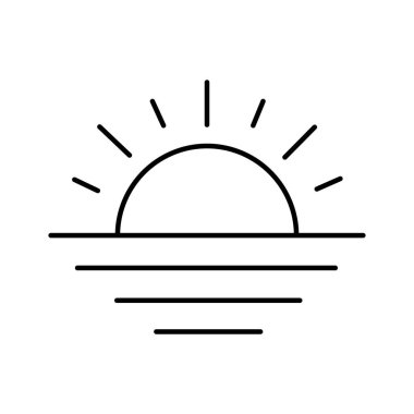 Kolayca düzenleyebilen ya da düzenleyebilen Sunshinging yalıtılmış Vektör simgesi