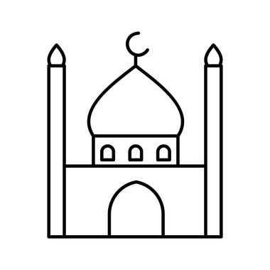 Kolayca değiştirebilen veya düzenleyebilen Mescid İzole Vektör simgesi