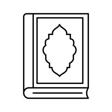 Kolayca değiştirilebilen ya da düzenlenebilen Kutsal Kur 'an izole edilmiş Vektör simgesi