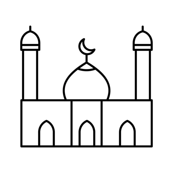 Ikon Vektor Terisolasi Masjid Yang Dapat Dengan Mudah Memodifikasi Atau - Stok Vektor