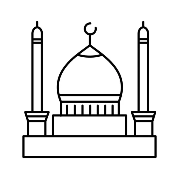 Mosque Elszigetelt Vektor Ikon Amely Könnyen Módosíthatja Vagy Szerkesztheti — Stock Vector