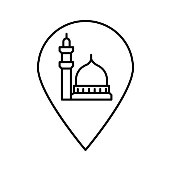 Θέση Τζαμιού Μεμονωμένο Εικονίδιο Διάνυσμα Οποίο Μπορεί Εύκολα Τροποποιήσει Επεξεργαστεί — Διανυσματικό Αρχείο