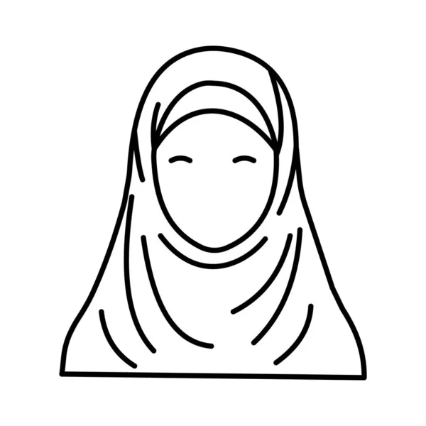 Арабские Женщины Изолированный Вектор Значок Который Легко Изменять Редактировать — стоковый вектор