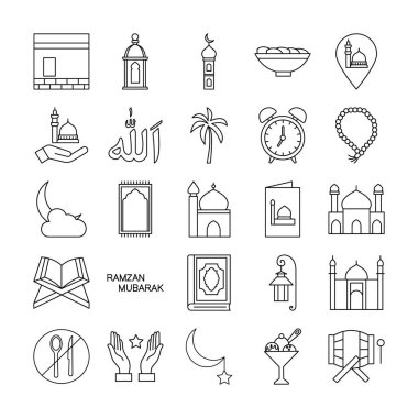 Ramazan kareem 1 'i kolayca düzenleyebilen ve düzenleyebilen izole edilmiş Vektör simgesi