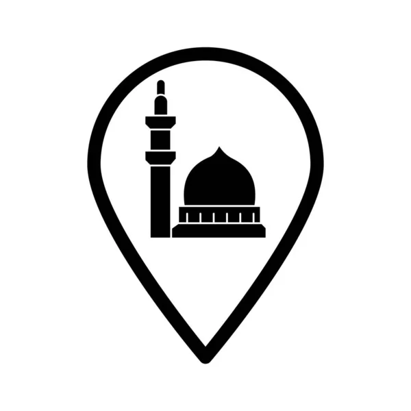 モスクの位置簡単に変更または編集することができます絶縁ベクトルアイコン — ストックベクタ