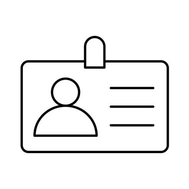 Kolayca düzenleyebilen veya düzenleyebilen kimlik vektörü simgesi