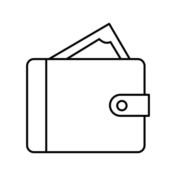 Wallet Vector Icono Que Puede Modificar Editar Fácilmente — Vector de stock