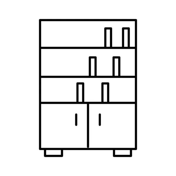 Bookshelf Vector Icon Which Can Easily Modify Edit — Stock Vector