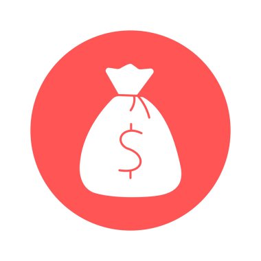 Dolarlık torba vektör simgesi kolayca düzenlenebilir ya da değiştirilebilir
