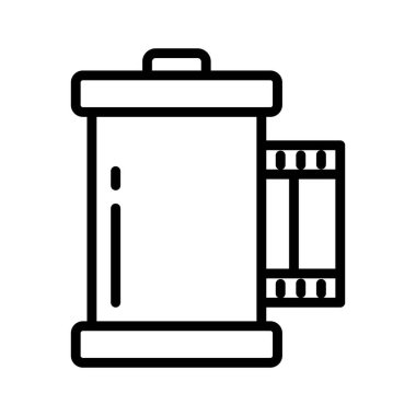 Film kartuşu izole edilmiş vektör simgesi kolayca düzenlenebilir ya da değiştirilebilir