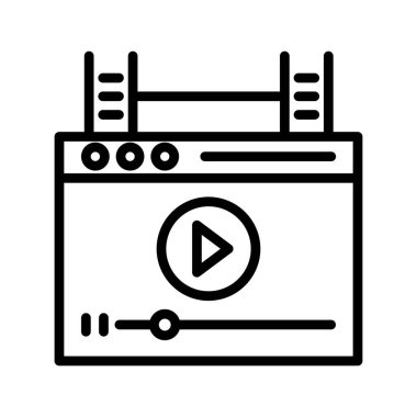 Kolayca değiştirebilen ya da düzenleyebilen Sinema İzole Vektör simgesi