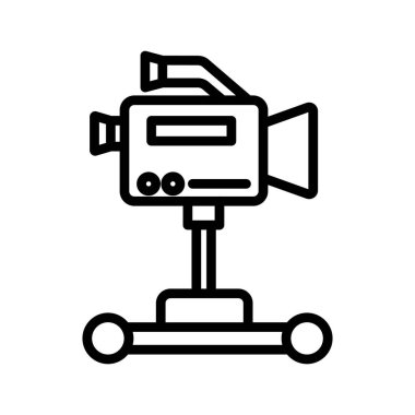 Eylem kamerası izole edilmiş Vektör simgesi kolaylıkla değiştirebilir ya da düzenleyebilir