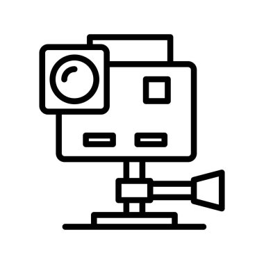 Eylem kamerası izole edilmiş Vektör simgesi kolaylıkla değiştirebilir ya da düzenleyebilir
