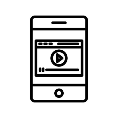 Dijital sinema izole edilmiş Vektör simgesi kolaylıkla değiştirilebilir ya da düzenlenebilir