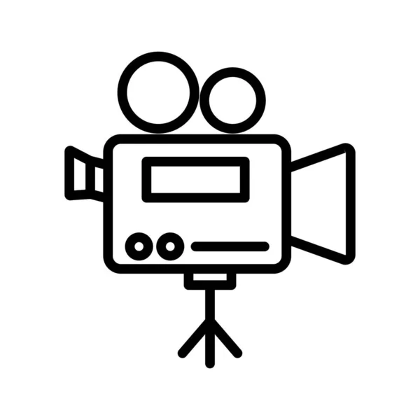 Изолированный Векторный Значок Кинокамеры Который Легко Изменять Редактировать — стоковый вектор