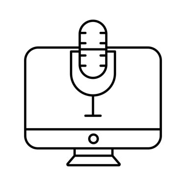 Kolayca değiştirebilen ya da düzenleyebilen izole edilmiş vektör simgesi ses kaydı