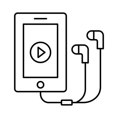 Kolayca değiştirebilen ya da düzenleyebilen izole edilmiş Vector simgesini dinle