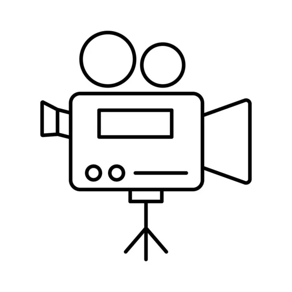 Filmcamera Geïsoleerd Vectorpictogram Dat Gemakkelijk Kan Wijzigen Bewerken — Stockvector