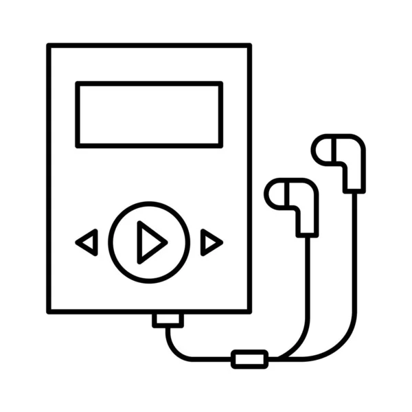 Walkman Icono Vector Aislado Que Puede Modificar Editar Fácilmente — Vector de stock