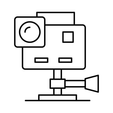 Eylem kamerası izole edilmiş Vektör simgesi kolaylıkla değiştirebilir ya da düzenleyebilir