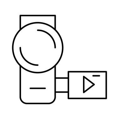 Kolayca düzenleyebilen ve düzenleyebilen Kamera Kordonu İzole Vektör simgesi