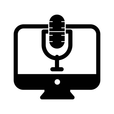 Kolayca değiştirebilen ya da düzenleyebilen izole edilmiş vektör simgesi ses kaydı