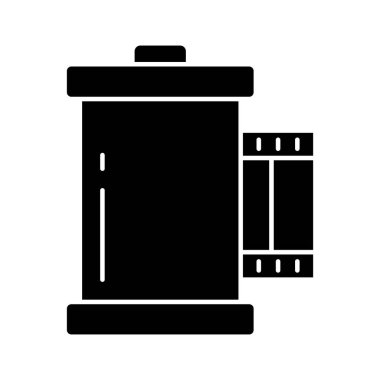 Film kartuşu izole edilmiş vektör simgesi kolayca düzenlenebilir ya da değiştirilebilir