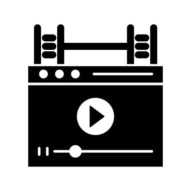 Kolayca değiştirebilen ya da düzenleyebilen Sinema İzole Vektör simgesi