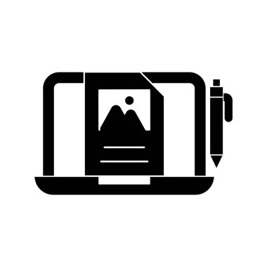 Çevrimiçi fotoğraf düzenleme izole edilmiş vektör simgesi kolayca düzenlenebilir ya da değiştirilebilir