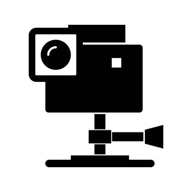 Eylem kamerası izole edilmiş Vektör simgesi kolaylıkla değiştirebilir ya da düzenleyebilir