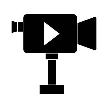 Film kamerası izole edilmiş vektör simgesi kolayca değiştirilebilir veya düzenlenebilir