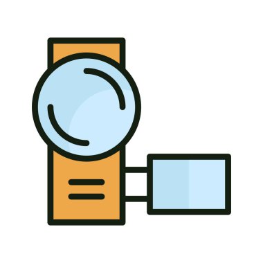 Kolayca düzenleyebilen ve düzenleyebilen Kamera Kordonu İzole Vektör simgesi