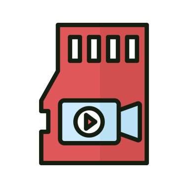 Flash kart izole edilmiş Vektör simgesi kolayca düzenleyebilir ya da değiştirebilir