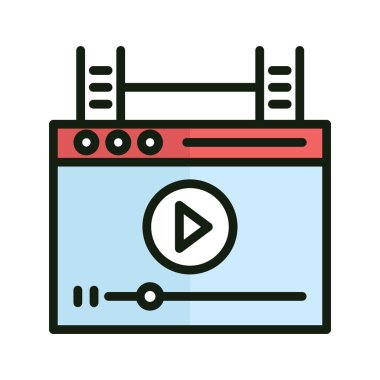 Kolayca değiştirebilen ya da düzenleyebilen Sinema İzole Vektör simgesi