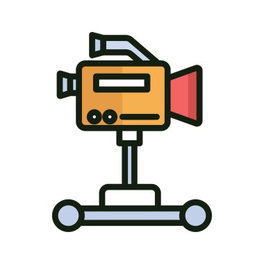 Eylem kamerası izole edilmiş Vektör simgesi kolaylıkla değiştirebilir ya da düzenleyebilir