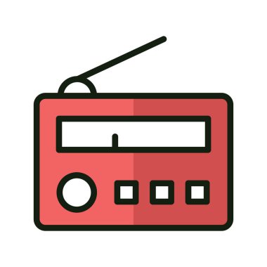 Kolayca değiştirebilen ya da düzenleyebilen izole edilmiş vektör simgesi ses yayını