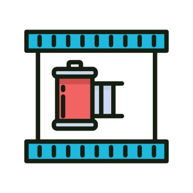 Kolayca değiştirebilen ya da düzenleyebilen Sinema İzole Vektör simgesi