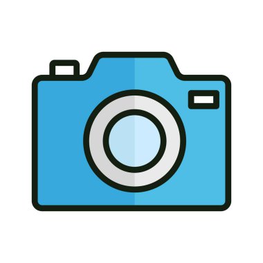 Antik kamera izole edilmiş vektör simgesi kolayca değiştirilebilir ya da düzenlenebilir