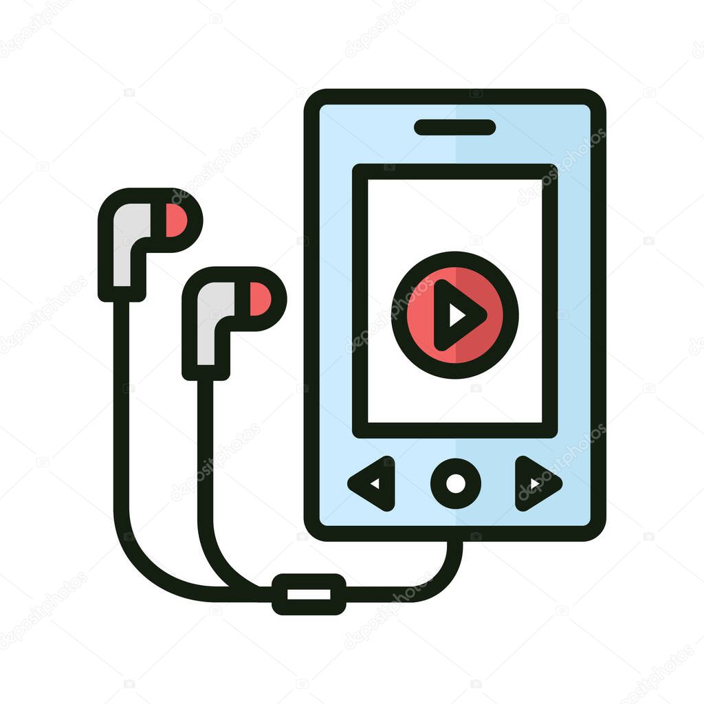 Walkman Isolated Vector icon which can easily modify or edit