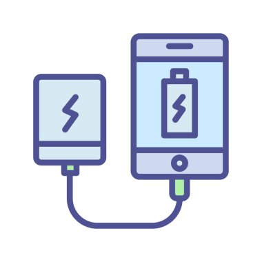 Batarya şarj edici izole Vektör simgesi kolayca düzenleyebilir ya da değiştirebilir