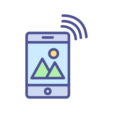 Canlı Yayın İzole Vektör simgesi Kolayca değiştirilebilir veya düzenlenebilir