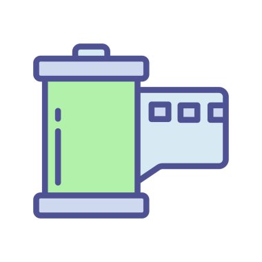 Film kartuşu izole edilmiş vektör simgesi kolayca düzenlenebilir ya da değiştirilebilir