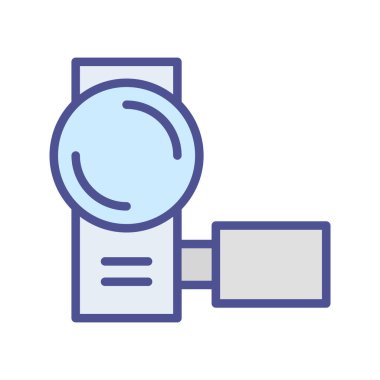 Kolayca düzenleyebilen ve düzenleyebilen Kamera Kordonu İzole Vektör simgesi